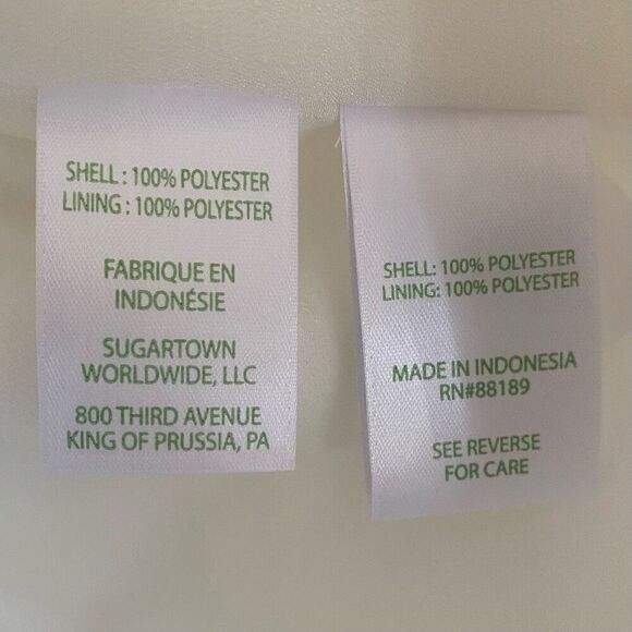 Lilly Pulitzer Blakelynn Cream Satin Peplum Puff Sleeve Top NWT Size 12/Large - Picture 6 of 8